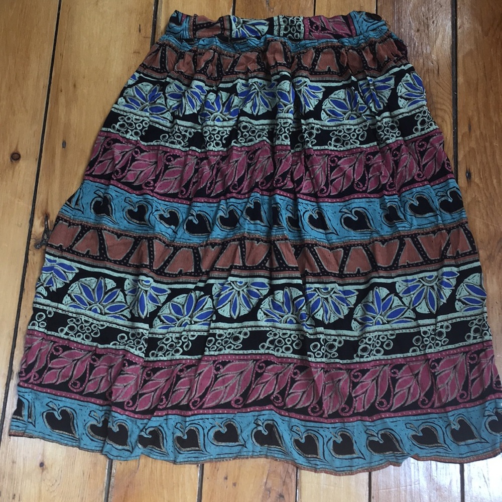 Colorful summer hippie skirt